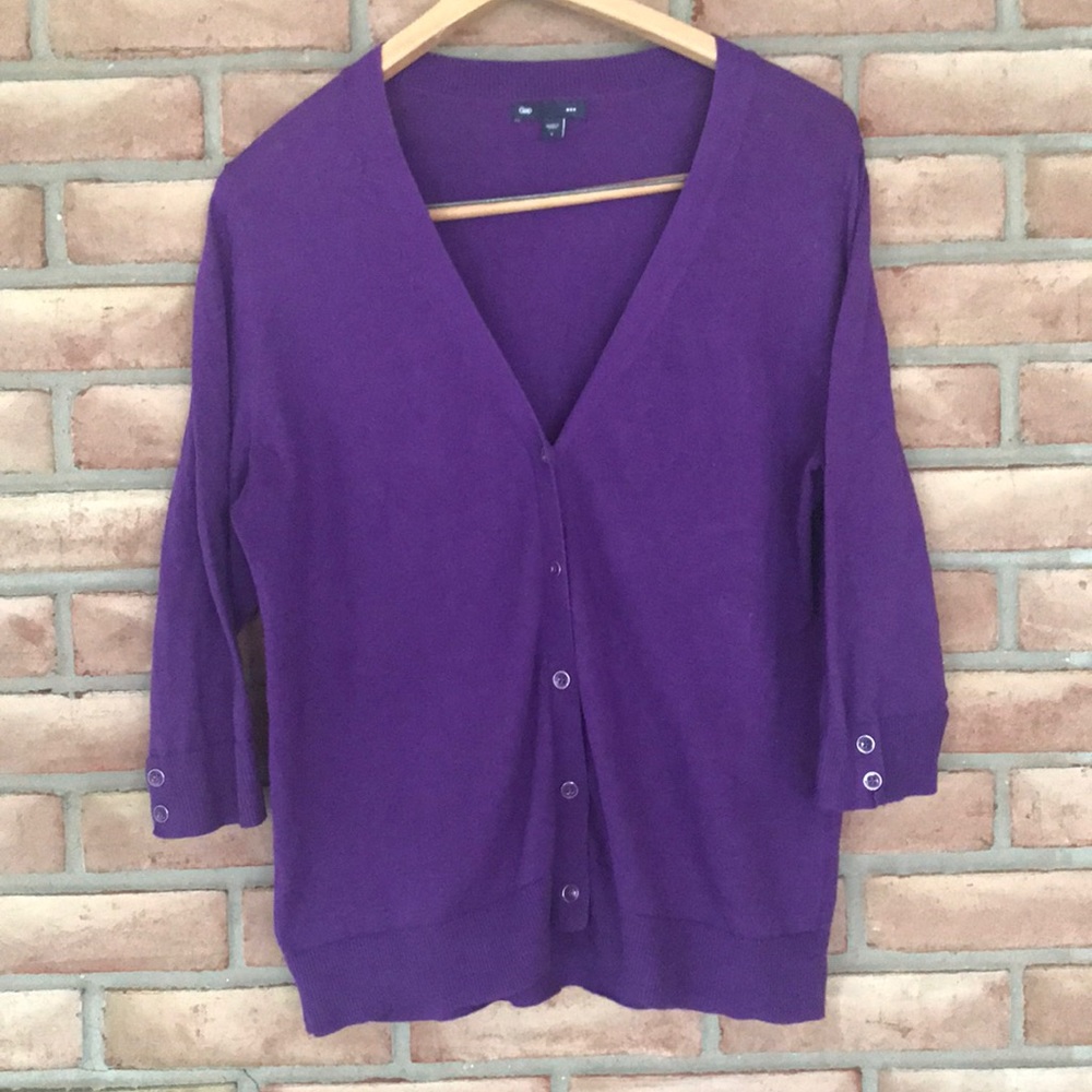 Large purple GAP cardigan